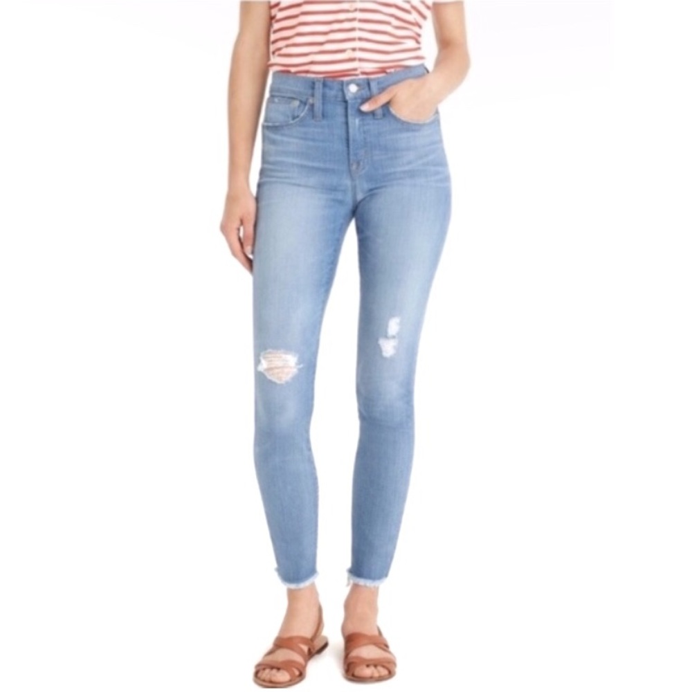 J. CREW High Rise Toothpick Jeans Light Wash